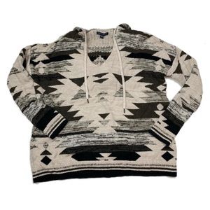 American Eagle Aztec sweater hooded small